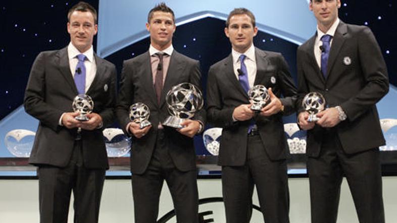 John Terry, Cristiano Ronaldo, Frank Lampard in Petr Čech – najboljši igralci Li