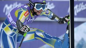 Brez agresivnosti, z veliko napakami in Tina Maze je zaostala 4,04 sekunde. Je z