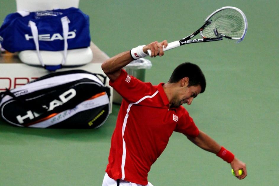 Đoković Djoković Murray Shanghai Masters Šanghaj lopar razbijanje jeza