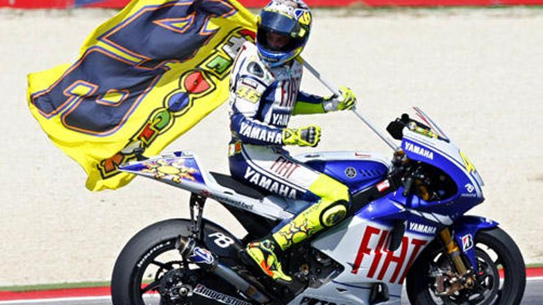 Valentino Rossi je zmagal že na 103. dirkah.