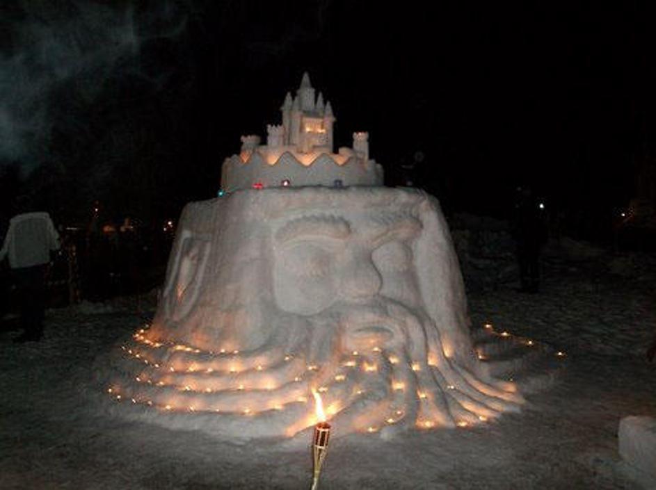 snežni gradovi peca