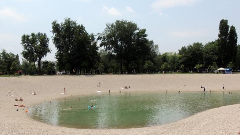 Jezero Bundek v Zagrebu.