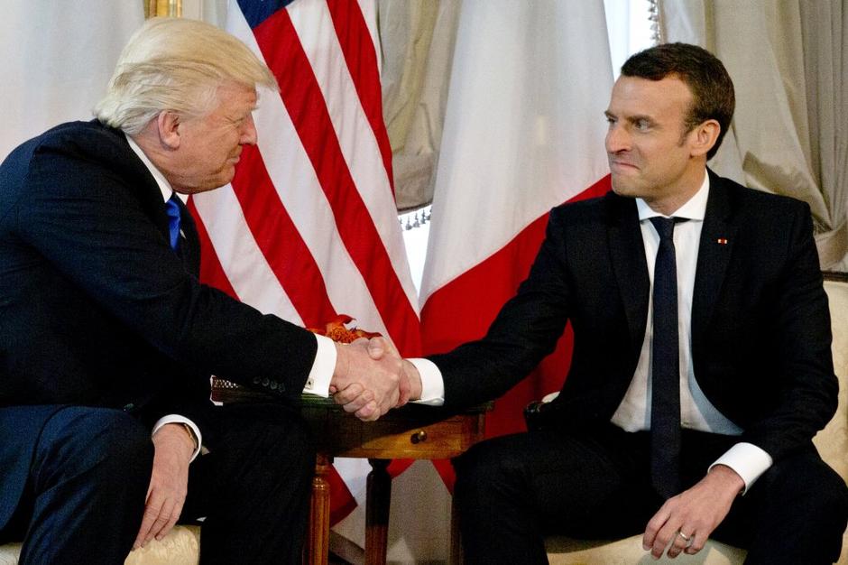 Macron in Trump | Avtor: EPA
