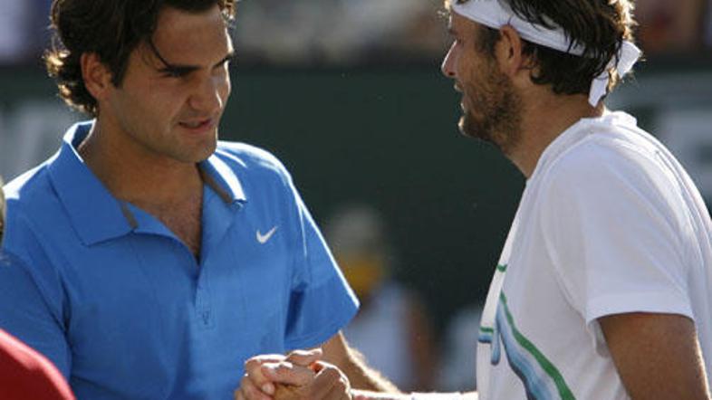 Roger Federer je moral na Indian Wellsu premoč priznati nepostavljenemu Mardyju 