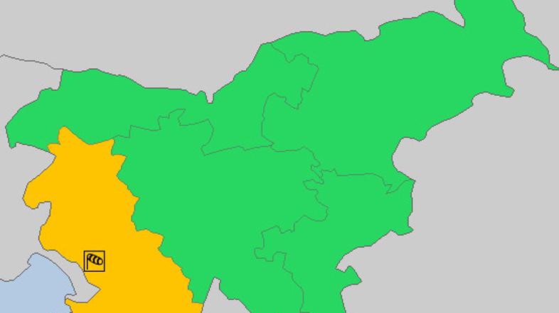 Opozorila karta Slovenije.