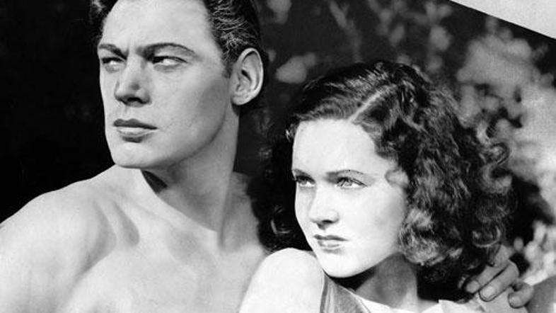 Johnny Weissmuller oziroma Tarzan skupaj s svojo soigralko Maureen O’Sullivan