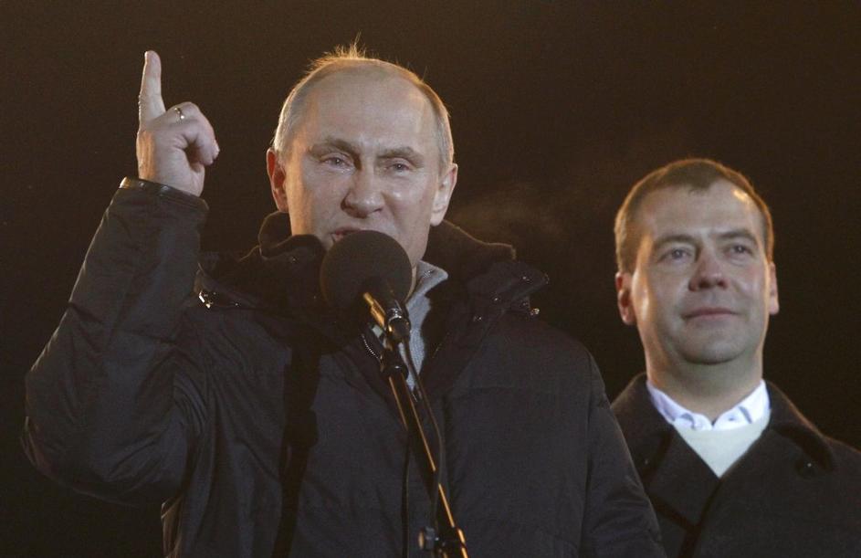 Putin ob zmagi na volitvah