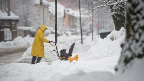 Sneg na ljubljanskih ulicah.