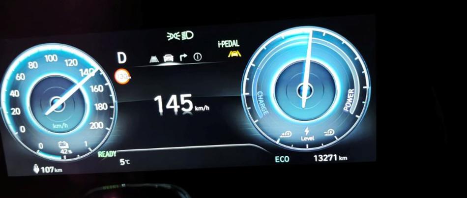 Poraba hyundai inster, zima, avtocesta