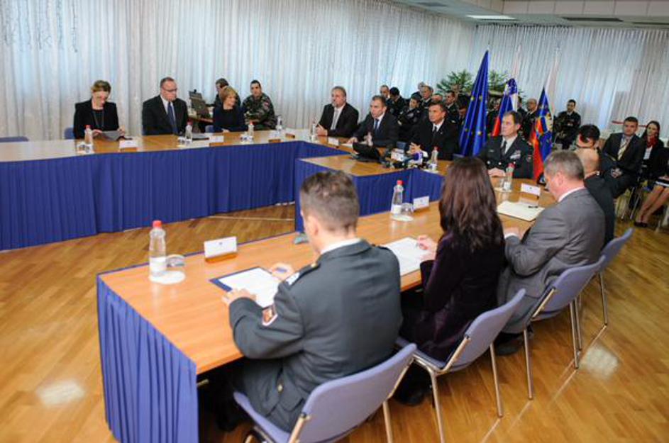 sprejem ministrstvo za obrambo, Borut Pahor, Janko Veber