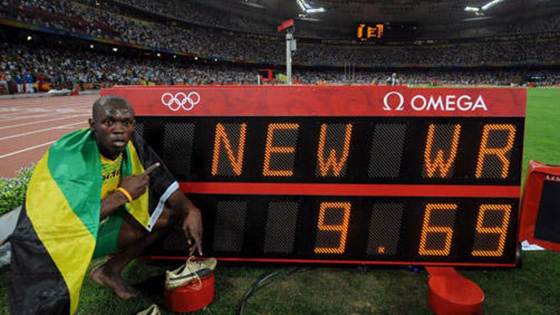 Usain Bolt in rekordna znamka, ki jo utegne v prihajajočem letu še popraviti.