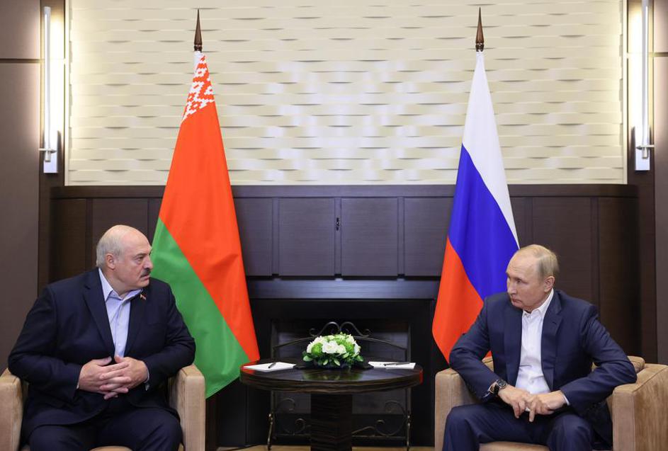 Vladimir Putin in Aleksander Lukašenko