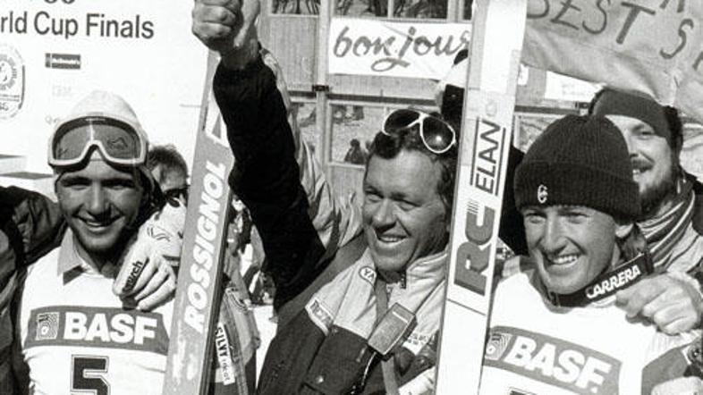 Legende slovenskega smučanja - med drugim Petrovič, Vogrinec in Križaj.