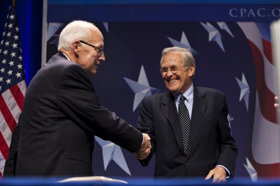 Dick Cheney in Donald Rumsfeld februarja letos.
