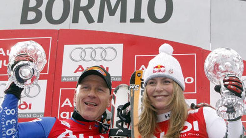 Najboljša smukača zime, Švicar Didier Cuche in Američanka Lindsey Vonn