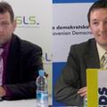 Župan Srečko Ocvirk in kandidat Tomaž Lisec se prepirata o občinskem bogastvu. (