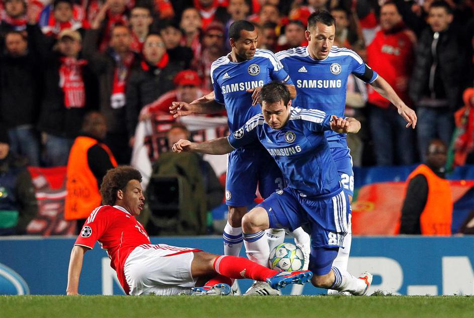 Witsel Lampard Cole Terry Chelsea Benfica Liga prvakov četrtfinale povratna tekm