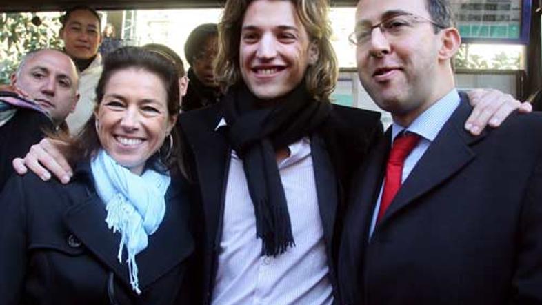 Jean Sarkozy z Marie-Cecile Menard and Arnaudom Teullejem ob napovedi kandidatur