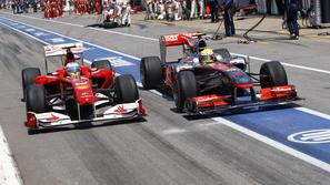 VN Kanade Montreal 2010 dirka Fernando Alonso Lewis Hamilton Ferrari McLaren