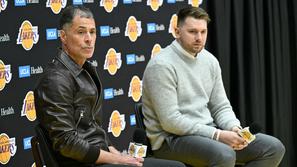 Luka Dončić, predstavitvena novinarska konferenca v Los Angelesu