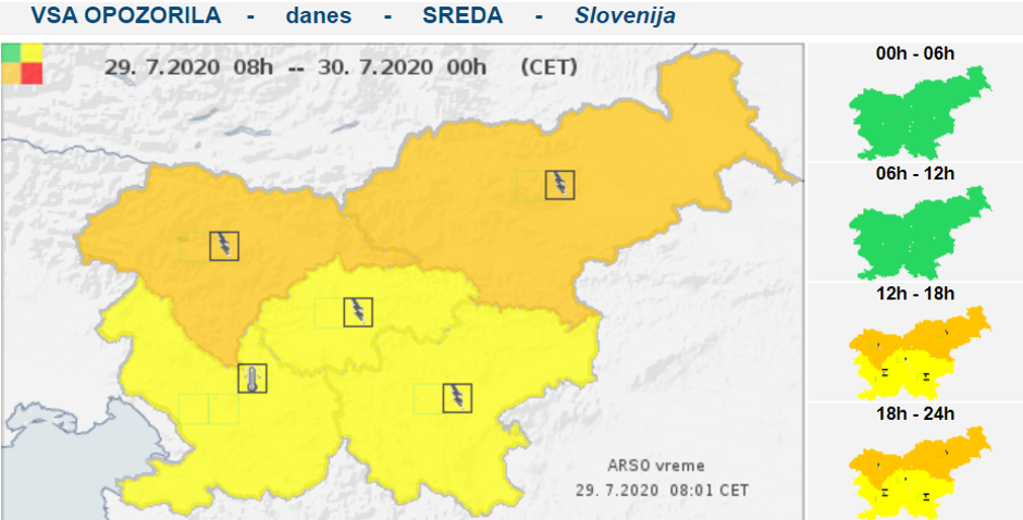Oranžno opozorilo | Avtor: Arso