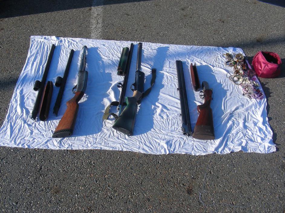 V avtomobilu tujca odkrili skrite puške