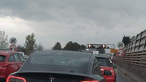 Zaprta avtocesta, zastoj na avtocesti, Brezovica