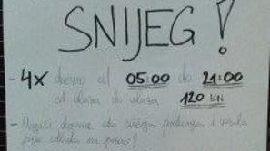 Zagreb - oglas čiščenje snega