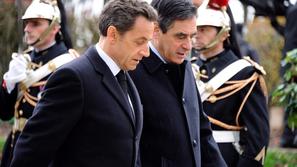 Nicolas Sarkozy in novi-stari francoski premier Francois Fillon. (Foto: Reuters)