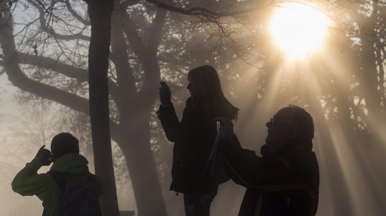 Sonce prodira skozi meglo