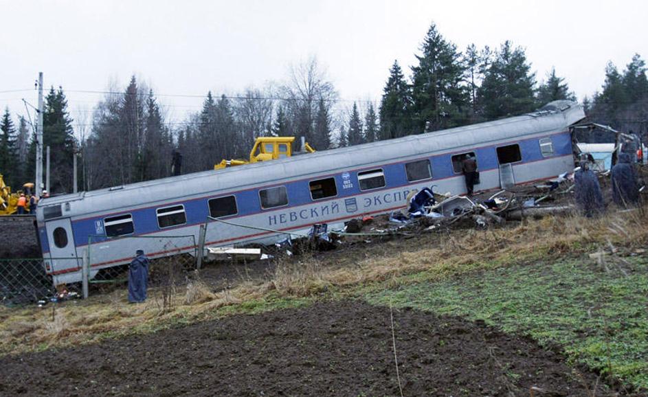 vlak, Rusija, iztirjenje