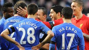 Suarez Ivanović Agger Liverpool Chelsea Premier League Anglija liga prvenstvo