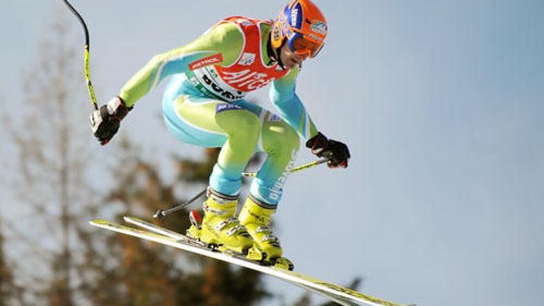 Aleš Gorza je z dobrim smučanjem prišel do osmega mesta. (Foto:AFP)