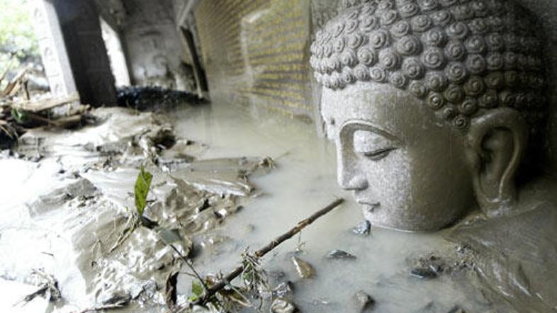 Delno potopljeni kip Bude