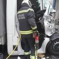 Prometna nesreča na primorski avtocesti, tovornjak