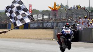 Lorenzo je prvič v karieri slavil drugo zaporedno zmago v MotoGP-ju. (Foto: Reut