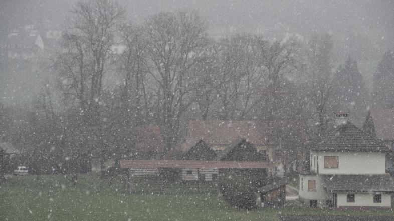 Sneženje v Kamniku