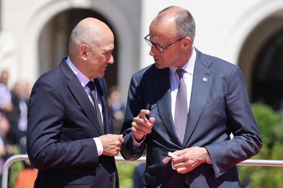 Janez Janša Friedrich Merz | Avtor: Profimedia