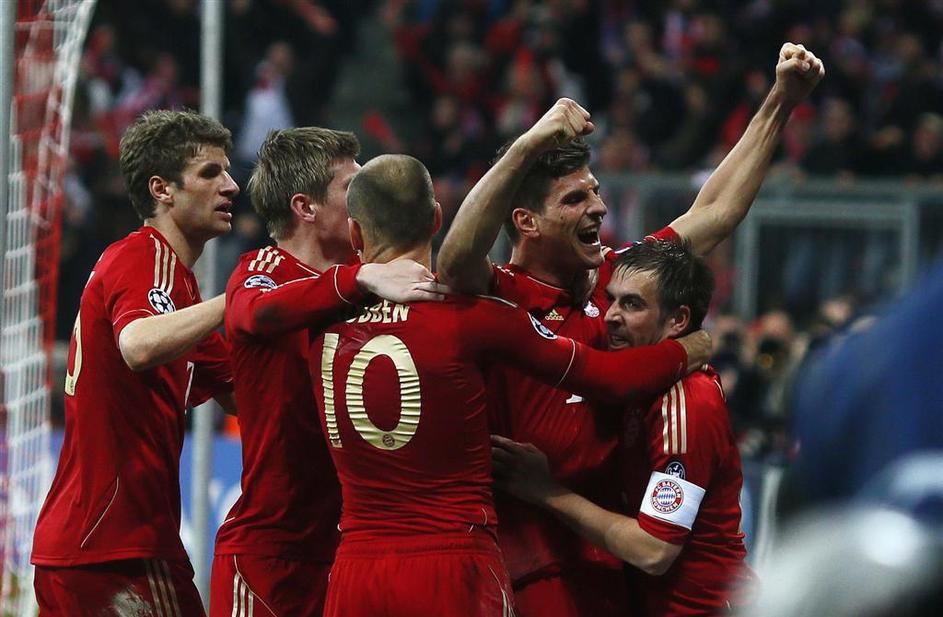 Gomez Lahm Müller Robben Bayern München Real Madrid Liga prvakov polfinale prva 