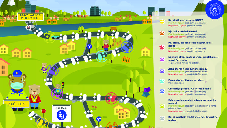 Igrica za varno pot v šolo