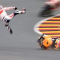 Pedrosa Repsol Honda Sachsenring nesreča padec
