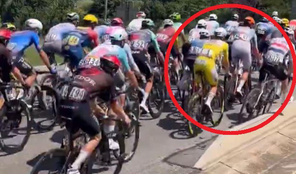 Centimetri! Tako malo je manjkalo, pa bi se Tour za Tadeja končal tragično