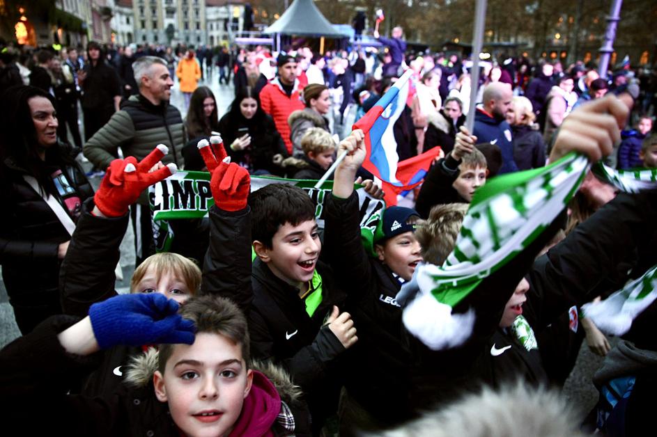 sprejem nogometašev