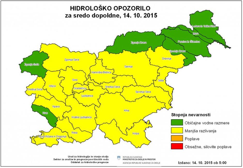 Hidrološka napoved | Avtor: Arso
