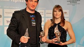 Primož Kozmus in Sara Isakovič sta prva dva na listi nagrajenih športnikov.