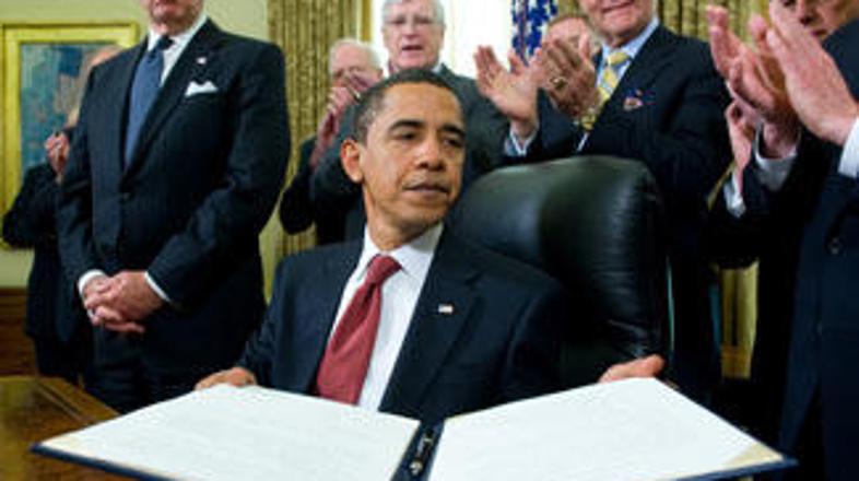 Barack Obama po podpisu pogodbe