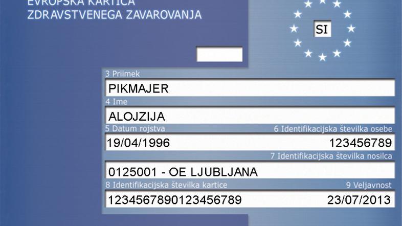 Evropska kartica zdravstvenega zavarovanja