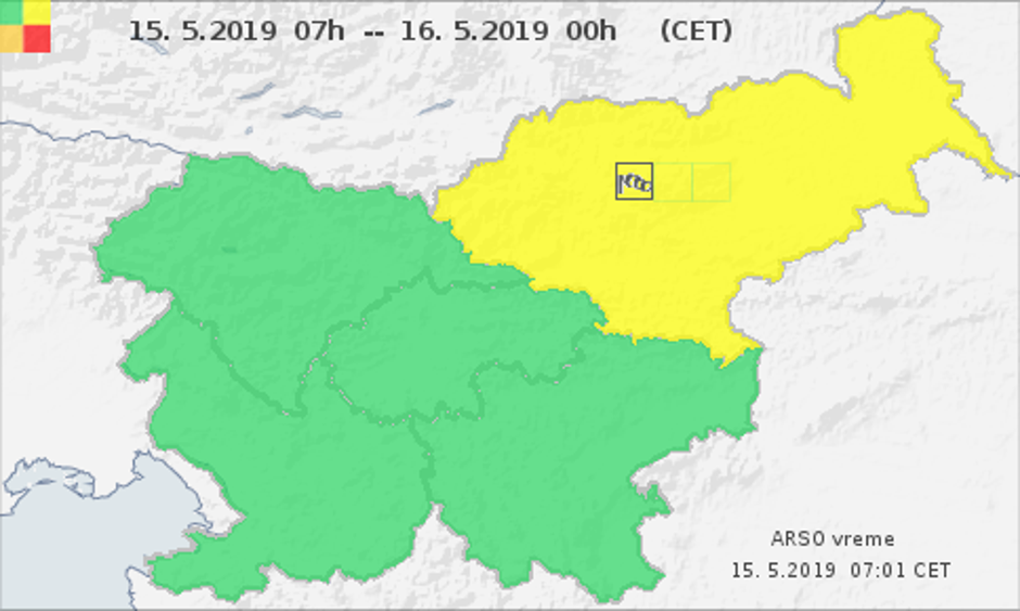 Vreme preglednica | Avtor: Arso
