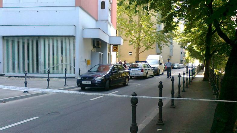 Rop pošte na Poljanskem nasipu v Ljubljani