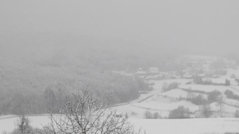 Sneg, zasnežena cesta